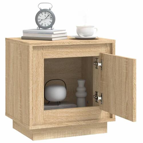 Sengebord 44x35x45 cm konstrueret træ sonoma-eg