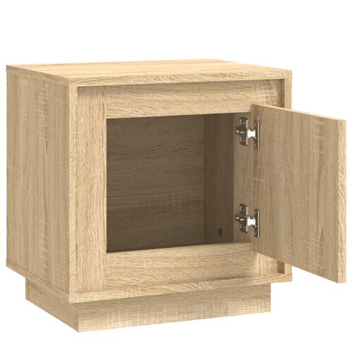 Sengebord 44x35x45 cm konstrueret træ sonoma-eg