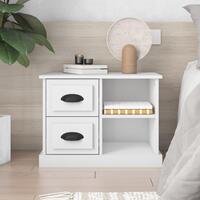 Sengebord 60x35,5x45 cm hvid