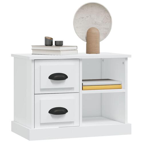 Sengebord 60x35,5x45 cm hvid