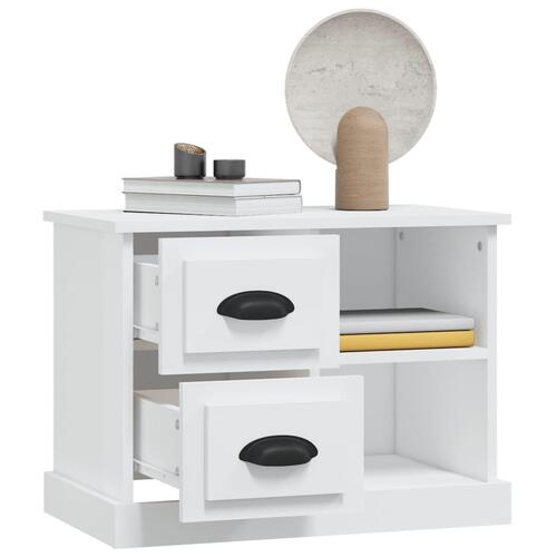 Sengebord 60x35,5x45 cm hvid