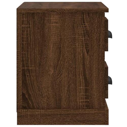 Sengebord 60x35,5x45 cm brun egetræsfarve