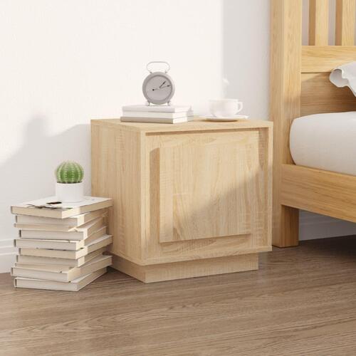 Sengeborde 2 stk. 44x35x45 cm konstrueret træ sonoma-eg