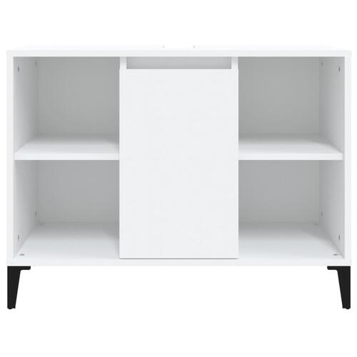 Underskab til håndvask 80x33x60 cm konstrueret træ hvid