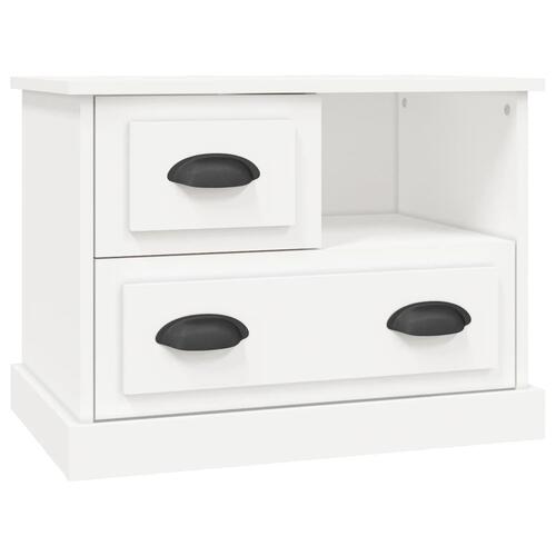 Sengebord 60x39x45 cm hvid