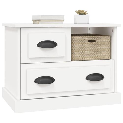 Sengebord 60x39x45 cm hvid