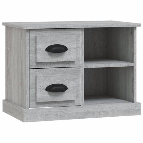 Sengebord 60x35,5x45 cm grå sonoma-eg