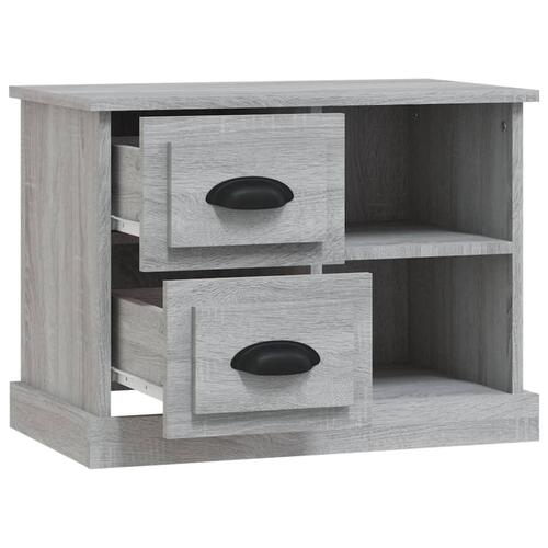 Sengebord 60x35,5x45 cm grå sonoma-eg