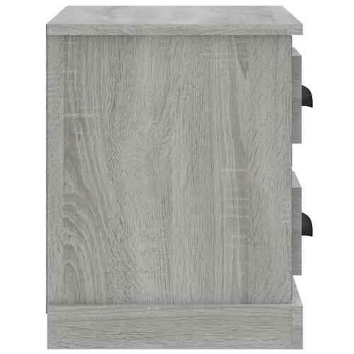 Sengebord 60x35,5x45 cm grå sonoma-eg