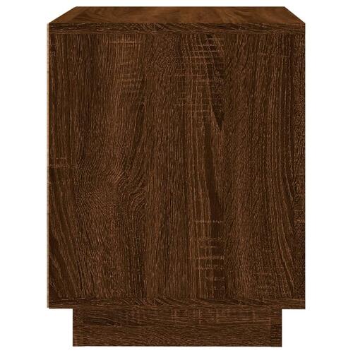 Sengebord 44x35x45 cm konstrueret træ brun egetræsfarve