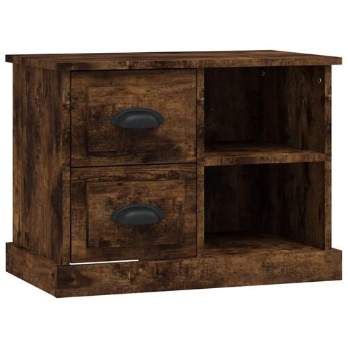 Sengebord 60x35,5x45 cm røget egetræsfarve