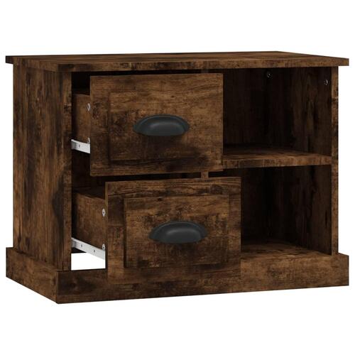 Sengebord 60x35,5x45 cm røget egetræsfarve