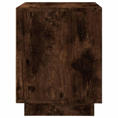 Sengeborde 2 stk. 44x35x45 cm konstrueret træ røget egetræ