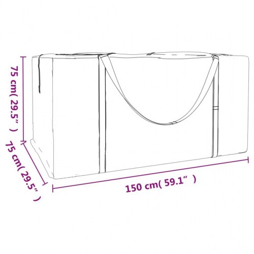 Hyndeposer 2 stk. 150x75x75 cm polyethylen sort