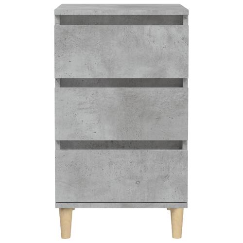 Sengebord 40x35x70 cm konstrueret træ betongrå
