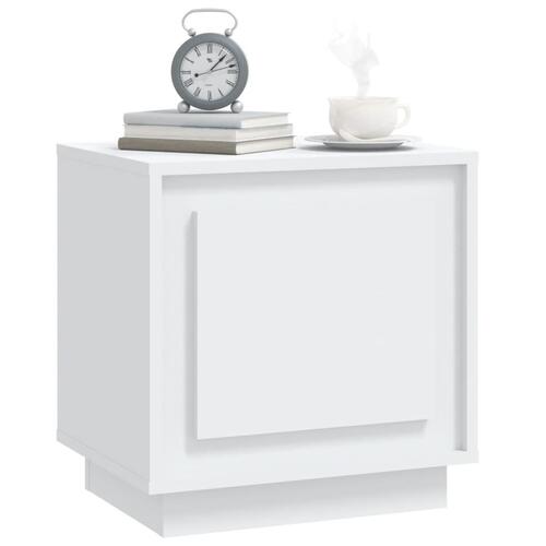 Sengeborde 2 stk. 44x35x45 cm konstrueret træ hvid