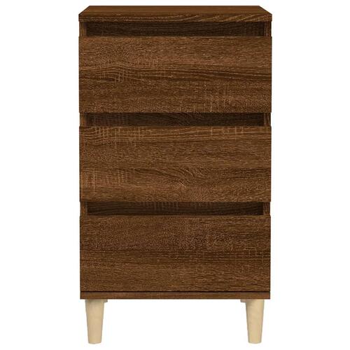 Sengebord 40x35x70 cm konstrueret træ brun egetræsfarve