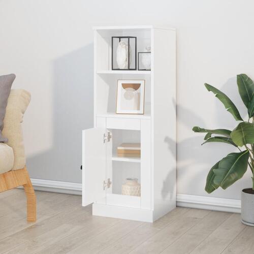 Skab 36x35,5x103,5 cm konstrueret træ hvid højglans