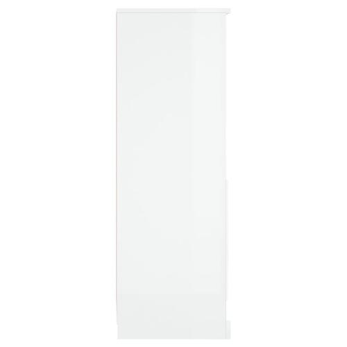 Skab 36x35,5x103,5 cm konstrueret træ hvid højglans