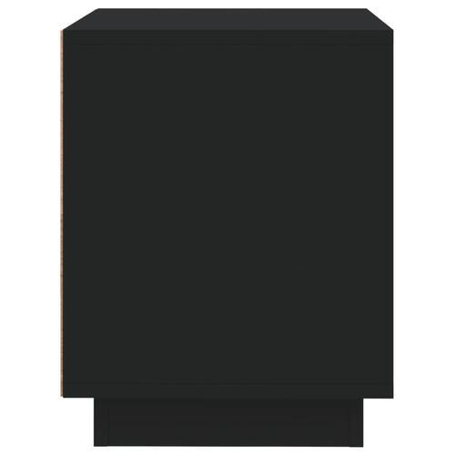 Sengeborde 2 stk. 44x35x45 cm konstrueret træ sort
