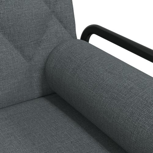 Sovesofa med armlæn stof mørkegrå