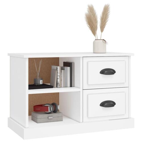 Tv-bord 73x35,5x47,5 cm konstrueret træ hvid