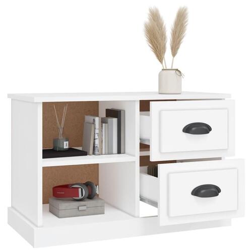 Tv-bord 73x35,5x47,5 cm konstrueret træ hvid