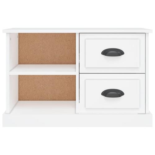 Tv-bord 73x35,5x47,5 cm konstrueret træ hvid