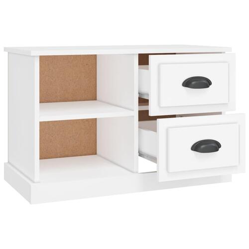 Tv-bord 73x35,5x47,5 cm konstrueret træ hvid