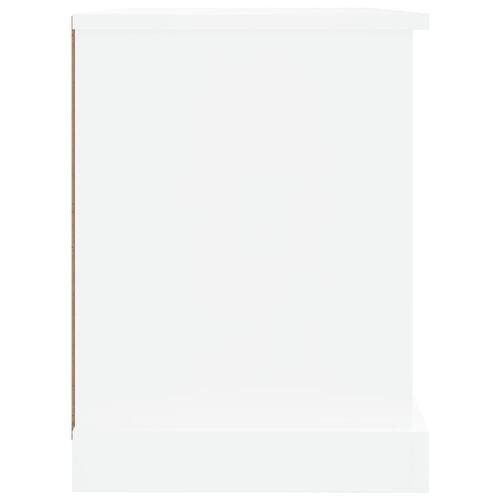 Tv-bord 73x35,5x47,5 cm konstrueret træ hvid