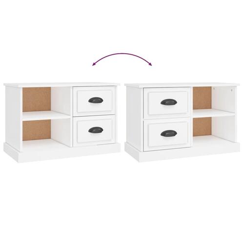 Tv-bord 73x35,5x47,5 cm konstrueret træ hvid