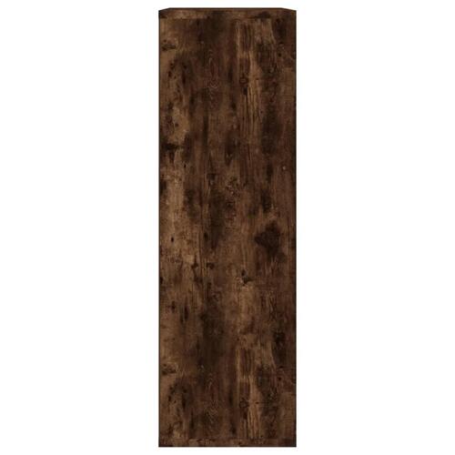 Bogreol/skænk 50x25x80 cm konstrueret træ røget egetræ