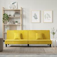 Sovesofa velour gul