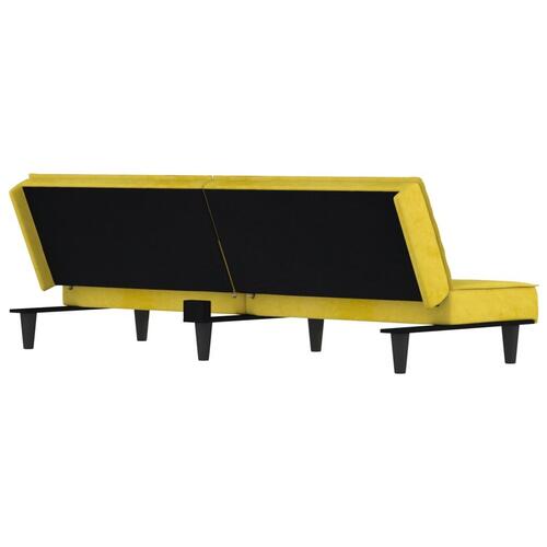 Sovesofa velour gul