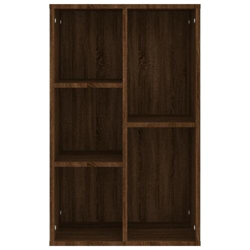 Bogreol/skænk 50x25x80 cm konstrueret træ brun egetræsfarve