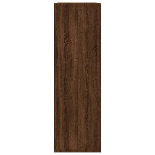 Bogreol/skænk 50x25x80 cm konstrueret træ brun egetræsfarve