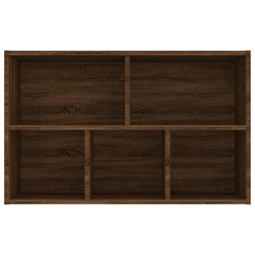 Bogreol/skænk 50x25x80 cm konstrueret træ brun egetræsfarve