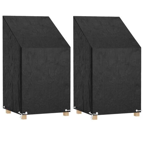 Overtræk til havestol 2 stk. 65x65x80/120 cm 8 øjer polyethylen