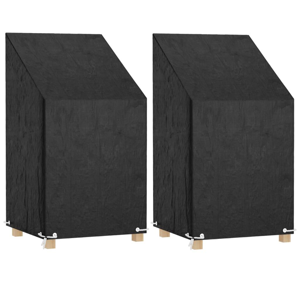 Overtræk til havestol 2 stk. 65x65x80/120 cm 8 øjer polyethylen