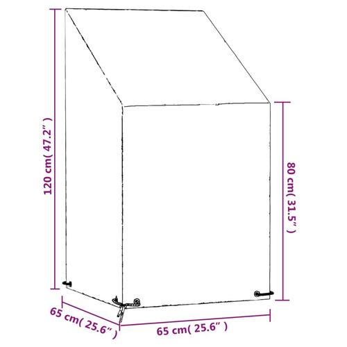 Overtræk til havestol 2 stk. 65x65x80/120 cm 8 øjer polyethylen