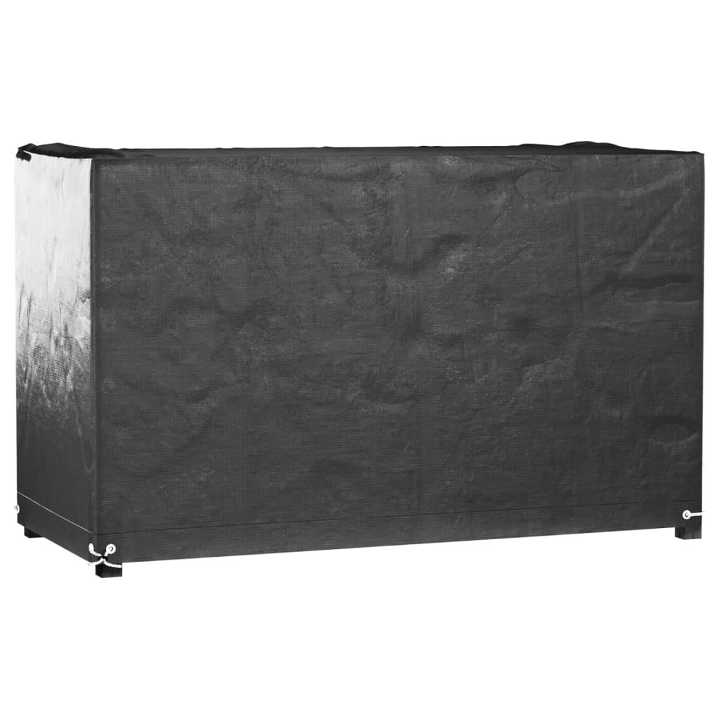 Havemøbelovertræk 125x55x75 cm 8 øjer rektangulært