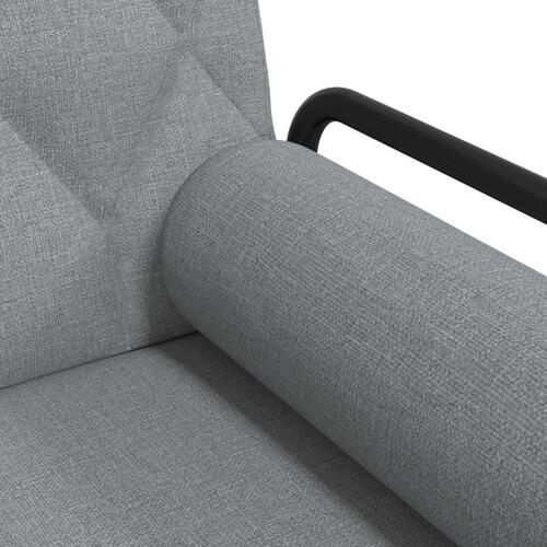 Sovesofa med armlæn stof lysegrå