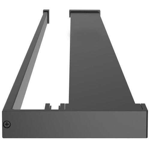 Brusehylde til brusevæg 90 cm aluminium sort