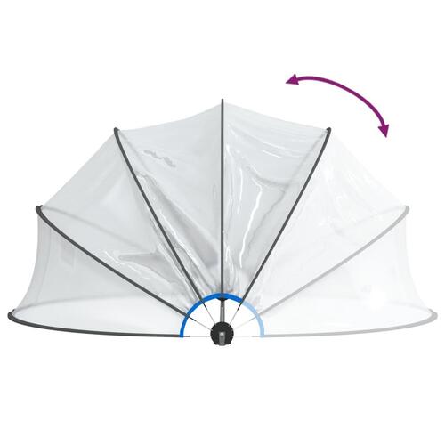 Poolkuppel 467x234 cm rund PVC