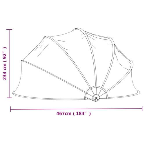 Poolkuppel 467x234 cm rund PVC