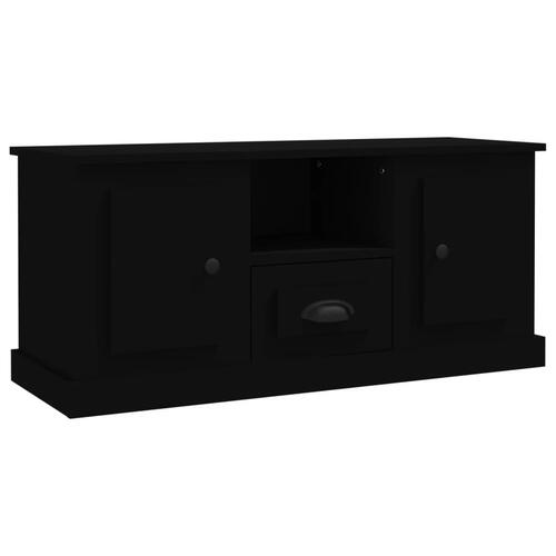 Tv-bord 100x35,5x45 cm konstrueret træ sort