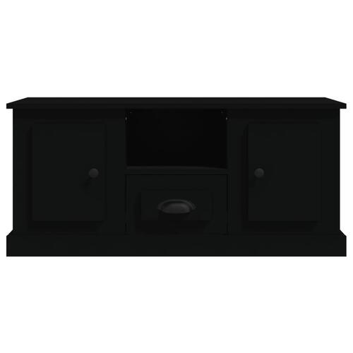 Tv-bord 100x35,5x45 cm konstrueret træ sort