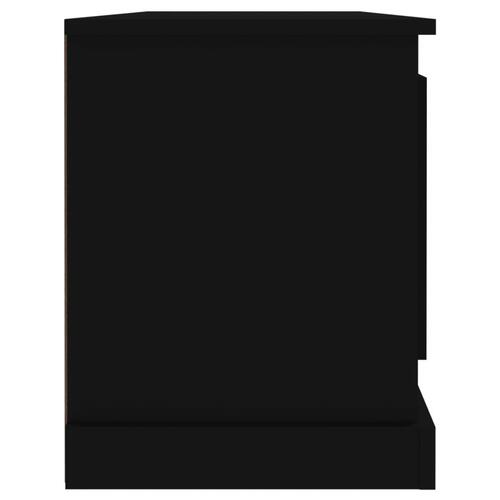 Tv-bord 100x35,5x45 cm konstrueret træ sort