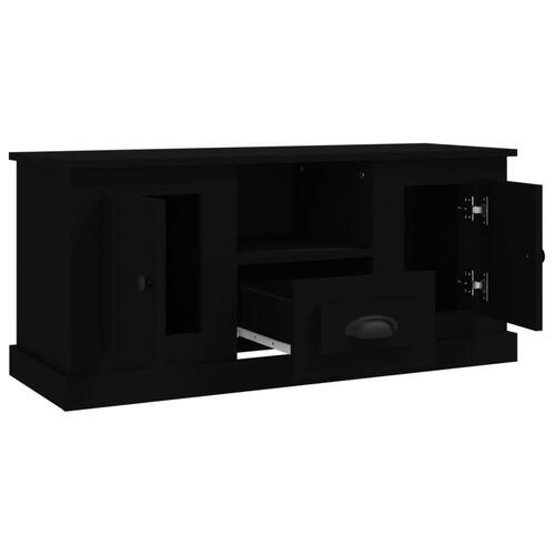 Tv-bord 100x35,5x45 cm konstrueret træ sort