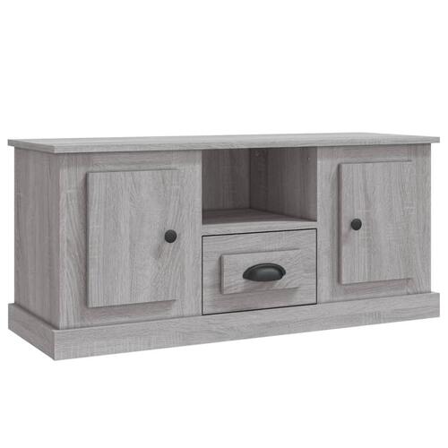 Tv-bord 100x35,5x45 cm konstrueret træ grå sonoma-eg